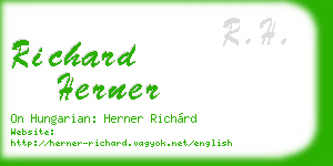 richard herner business card